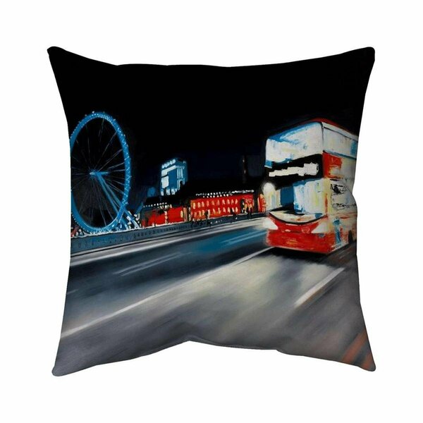 Begin Home Decor 26 x 26 in. Bus Travel by Night-Double Sided Print Indoor Pillow 5541-2626-CI283